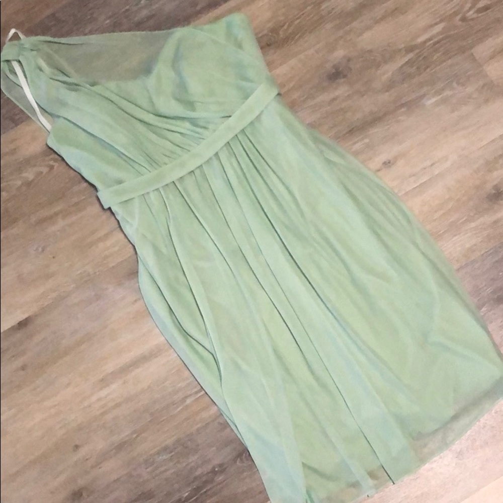 David’s Bridal Meadow Illusion One strap